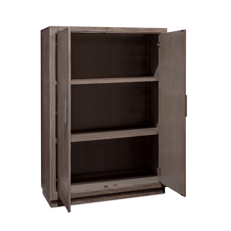 Bowery Hill Contemporary Bedroom Armoire in Dark Umber With Hanging Rod