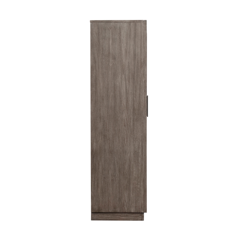 Bowery Hill Contemporary Bedroom Armoire in Dark Umber With Hanging Rod