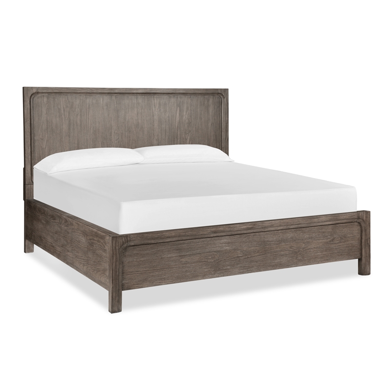 Bowery Hill Queen Panel Bed in Dark Umber With Floor Protectors