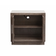 Bowery Hill Contemporary Door Nightstand in Dark Umber With Marble Top