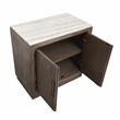 Bowery Hill Contemporary Door Nightstand in Dark Umber With Marble Top