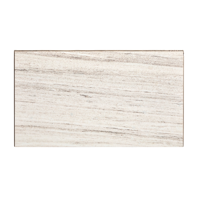 Bowery Hill Contemporary Door Nightstand in Dark Umber With Marble Top