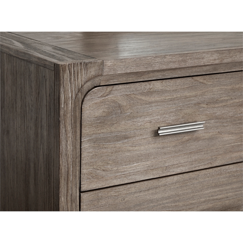 Bowery Hill 7-Drawer Bedroom Dresser in Dark Umber With Marble Top