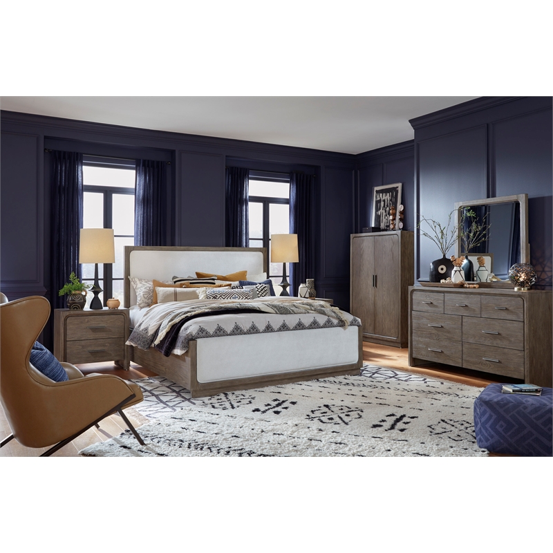 Bowery Hill 7-Drawer Bedroom Dresser in Dark Umber With Marble Top