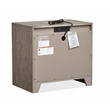 Bowery Hill 2-Drawer Nightstand in Dark Umber With Marble Accents