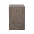 Bowery Hill 2-Drawer Nightstand in Dark Umber With Marble Accents