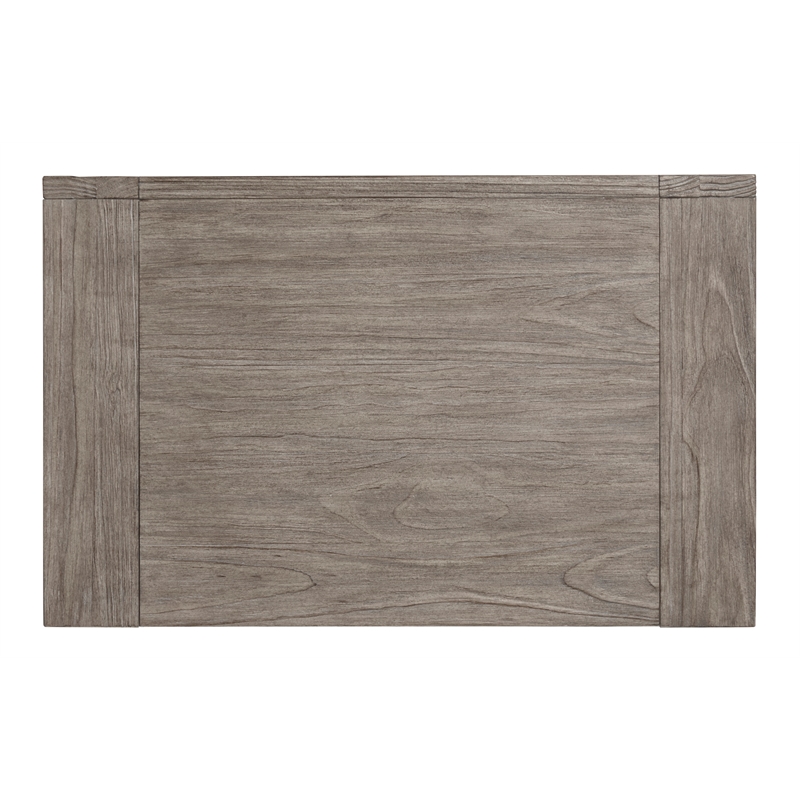 Bowery Hill 2-Drawer Nightstand in Dark Umber With Marble Accents