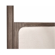 Bowery Hill Contemporary Queen Upholstered Poster Bed in Dark Umber