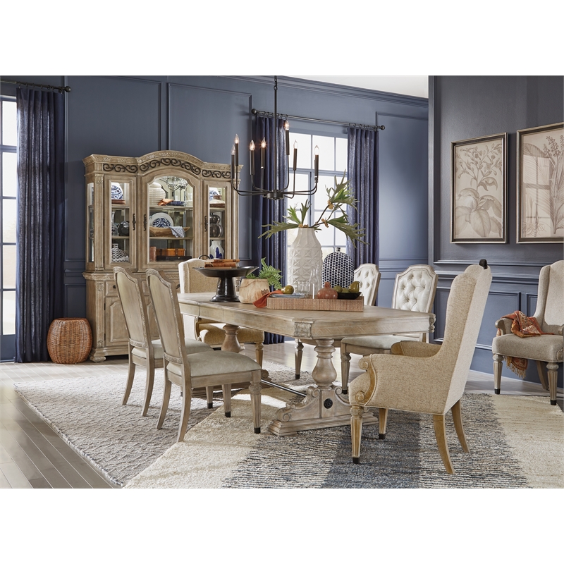 Bowery Hill Extendable Trestle Dining Table 81