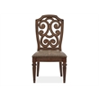 Bowery Hill Upholstered Side Chair 2-Pack in Willadeene Brown