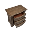 Bowery Hill 3-Drawer Nightstand in Willadeene Brown With Felt Lining