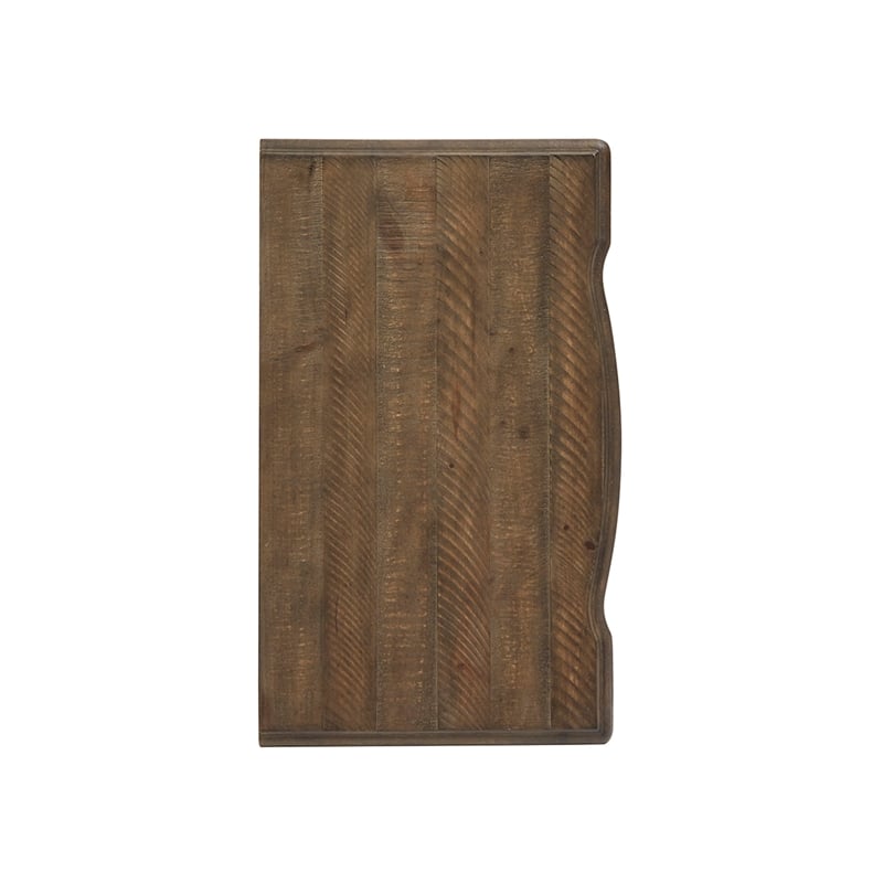 Bowery Hill 3-Drawer Nightstand in Willadeene Brown With Felt Lining