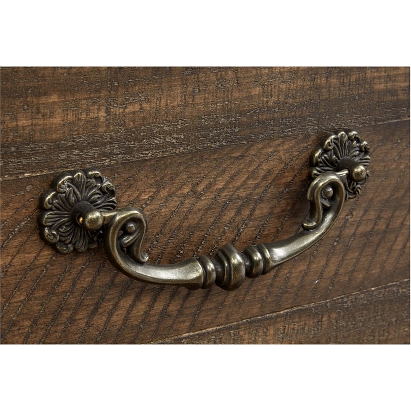 Bowery Hill 5-Drawer Bedroom Chest in Willadeene Brown With Jewelry Tray