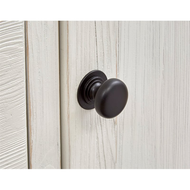 Bowery Hill Contemporary Silo White 6-Drawer Dresser With Shaped Mirror