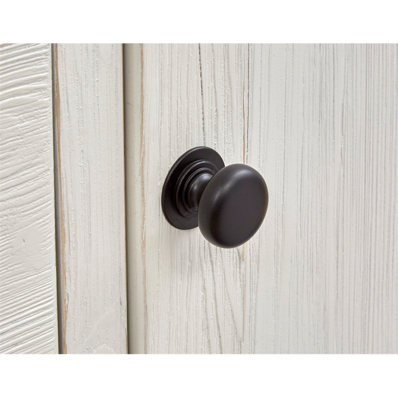 Bowery Hill Silo White 6-Drawer Dresser With Landscape Mirror