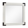 Bowery Hill Silo White 6-Drawer Dresser With Landscape Mirror