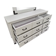 Bowery Hill Silo White 6-Drawer Dresser With Landscape Mirror