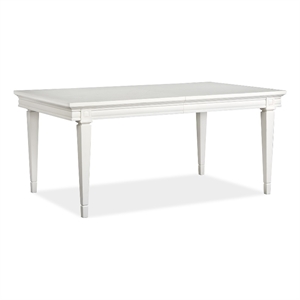 Bowery Hill Extendable Rectangular Dining Table 68&quot-88&quot in Egg Shell White