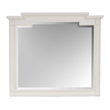 Bowery Hill Egg Shell White Dresser With Landscape Mirror and Bail Pulls