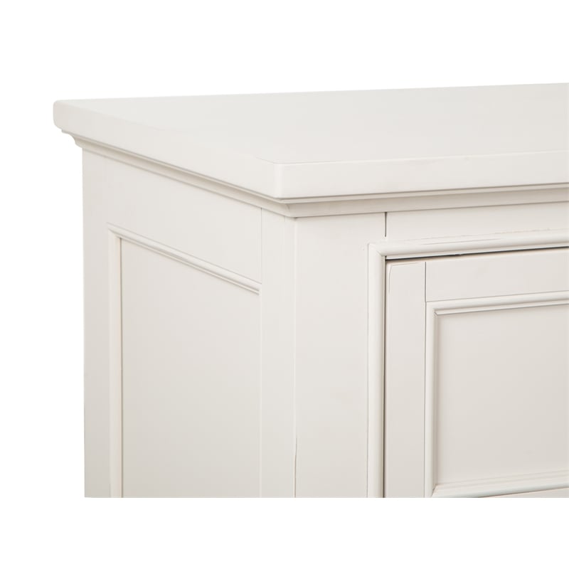 Bowery Hill 9-Drawer Dresser in Egg Shell White With Breakfront Shaping