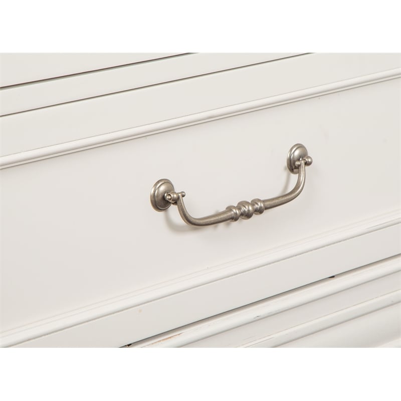 Bowery Hill 9-Drawer Dresser in Egg Shell White With Breakfront Shaping