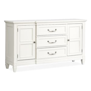 Bowery Hill Buffet in Egg Shell White With Felt Lined Drawer