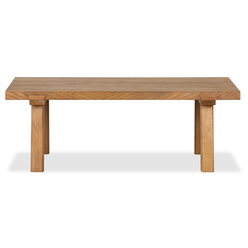 Bowery Hill Contemporary Rectangular Cocktail Table in Belgian Wheat