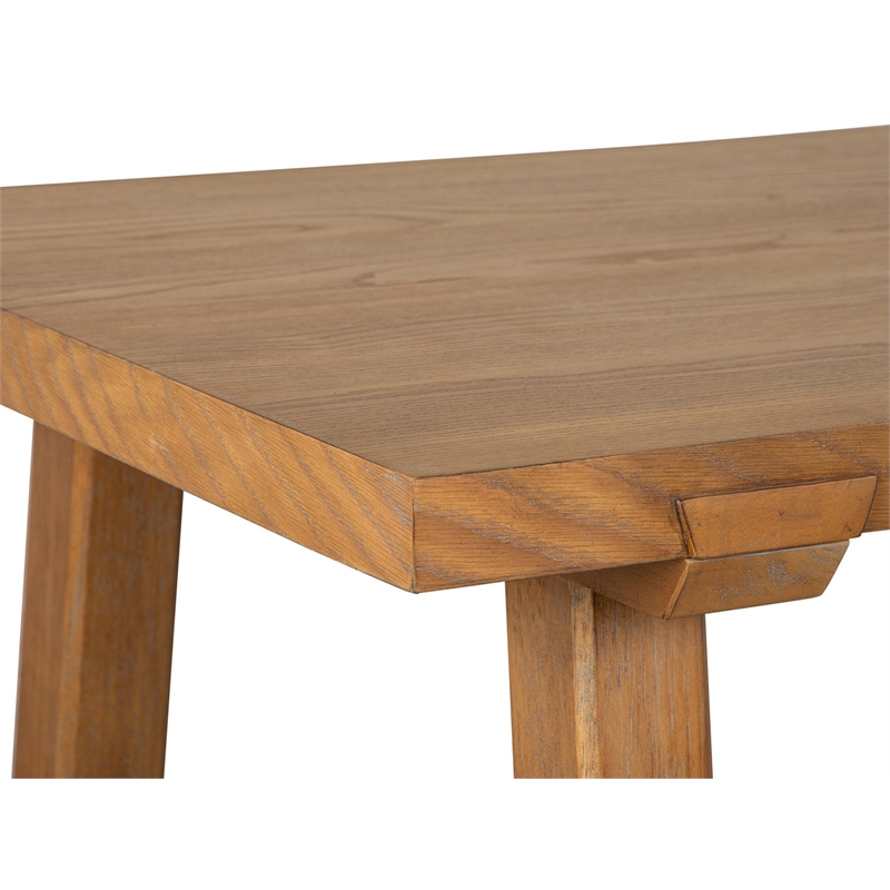 Bowery Hill Contemporary Rectangular Cocktail Table in Belgian Wheat