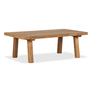 Bowery Hill Contemporary Rectangular Cocktail Table in Belgian Wheat