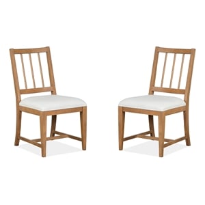 Bowery Hill Contemporary Upholstered Side Chair 2-Pack in Belgian Wheat