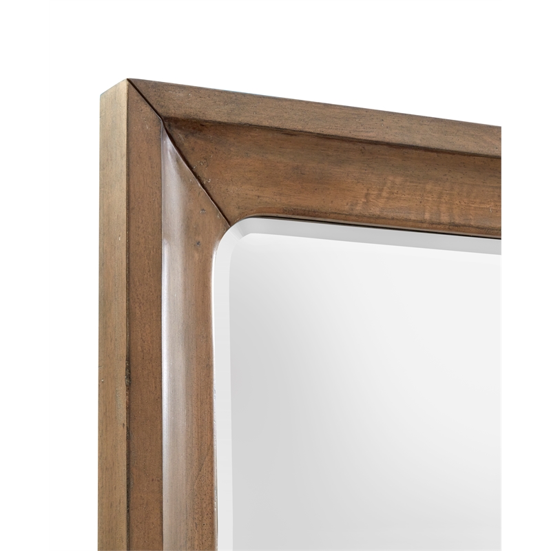 Bowery Hill Belgian Wheat/Coffee Bean 6-Drawer Dresser With Mirror