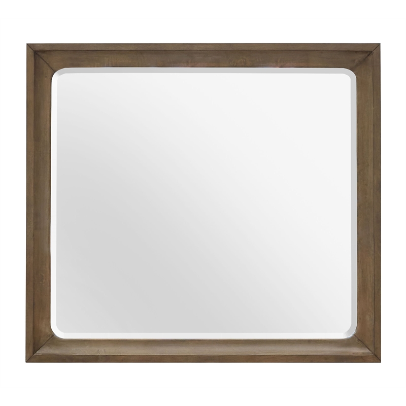 Bowery Hill Belgian Wheat/Coffee Bean 6-Drawer Dresser With Mirror