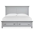 Bowery Hill California King Panel Storage Bed in Harbor Gray