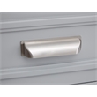 Bowery Hill Server in Harbor Gray With Louvered Design and Felt Drawer
