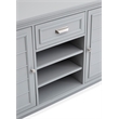 Bowery Hill Server in Harbor Gray With Louvered Design and Felt Drawer