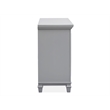Bowery Hill Server in Harbor Gray With Louvered Design and Felt Drawer