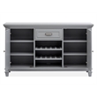 Bowery Hill Server in Harbor Gray With Louvered Design and Felt Drawer