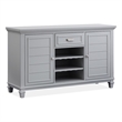 Bowery Hill Server in Harbor Gray With Louvered Design and Felt Drawer