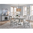 Bowery Hill Upholstered Side Chair 2-Pack in Harbor Gray With Slat Backs