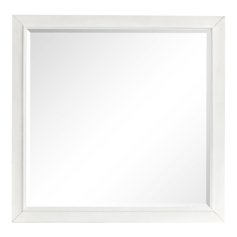 Bowery Hill Harbor Gray 7-Drawer Dresser With White Dove Mirror