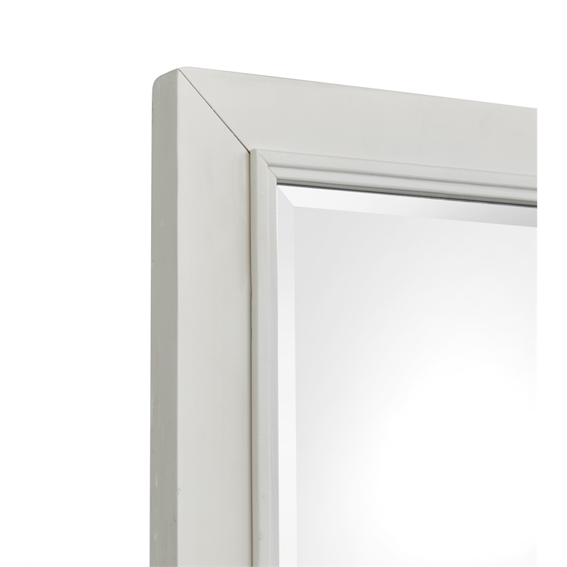 Bowery Hill Harbor Gray 7-Drawer Dresser With White Dove Mirror