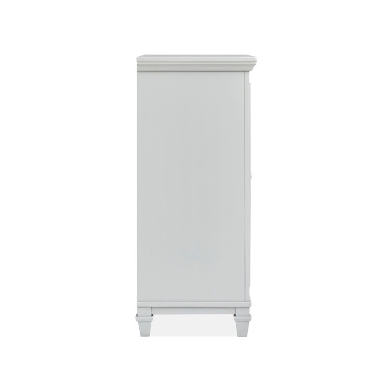 Bowery Hill 1-Door Bedroom Chest in Harbor Gray With 4 Drawers