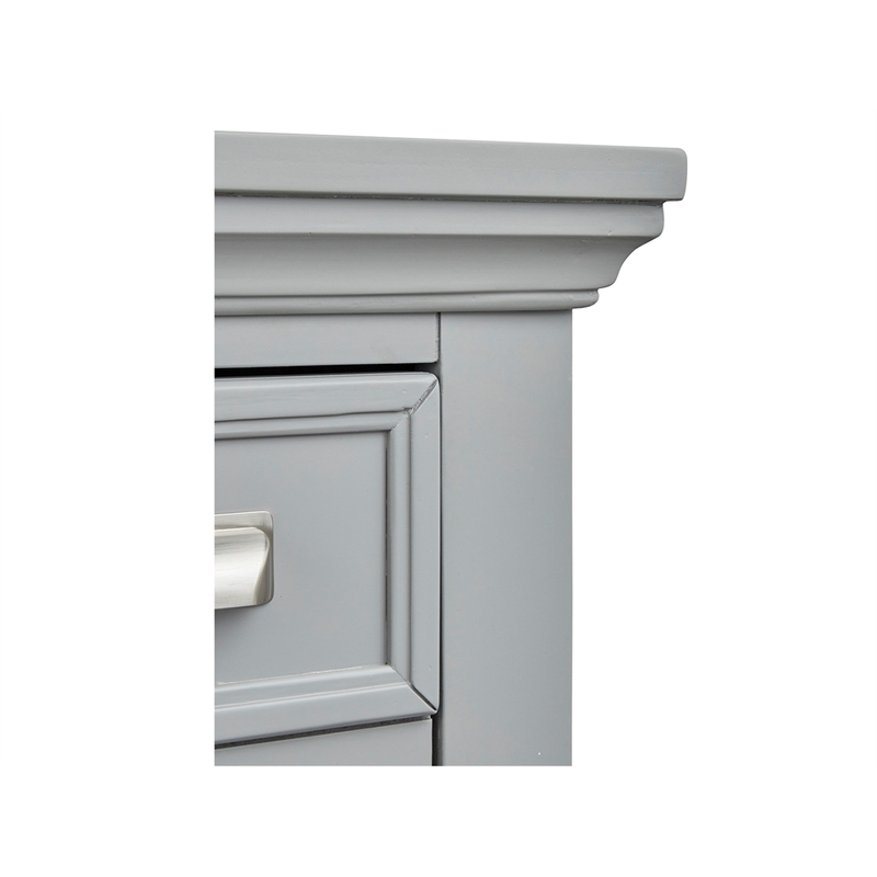 Bowery Hill 1-Door Bedroom Chest in Harbor Gray With 4 Drawers
