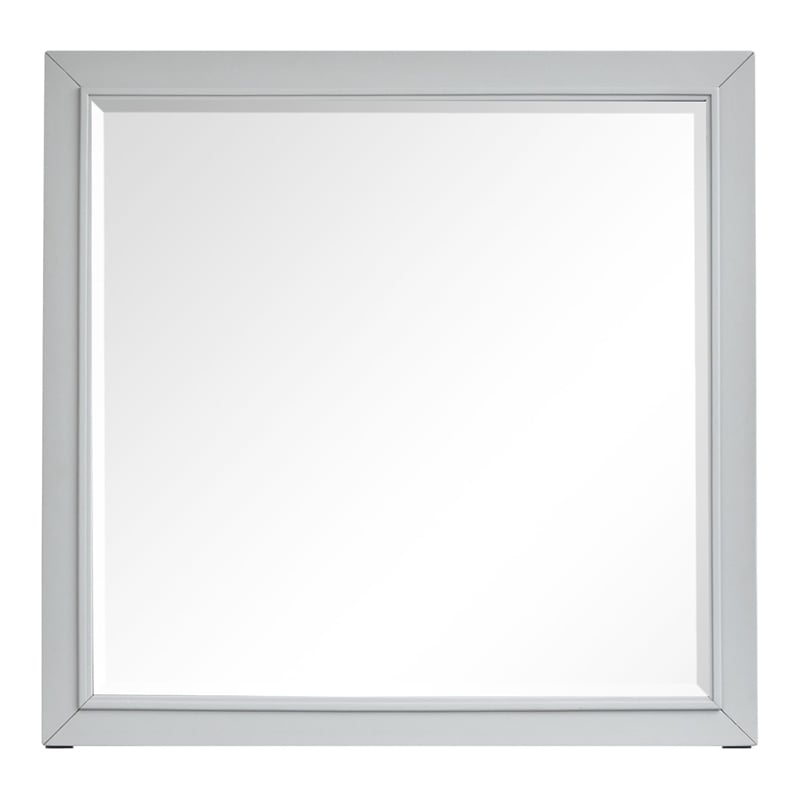 Bowery Hill Harbor Gray 7-Drawer Dresser With Landscape Mirror