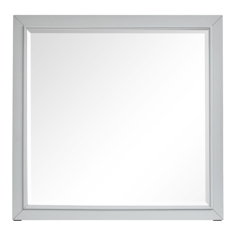 Bowery Hill White Dove 7-Drawer Dresser With Harbor Gray Mirror