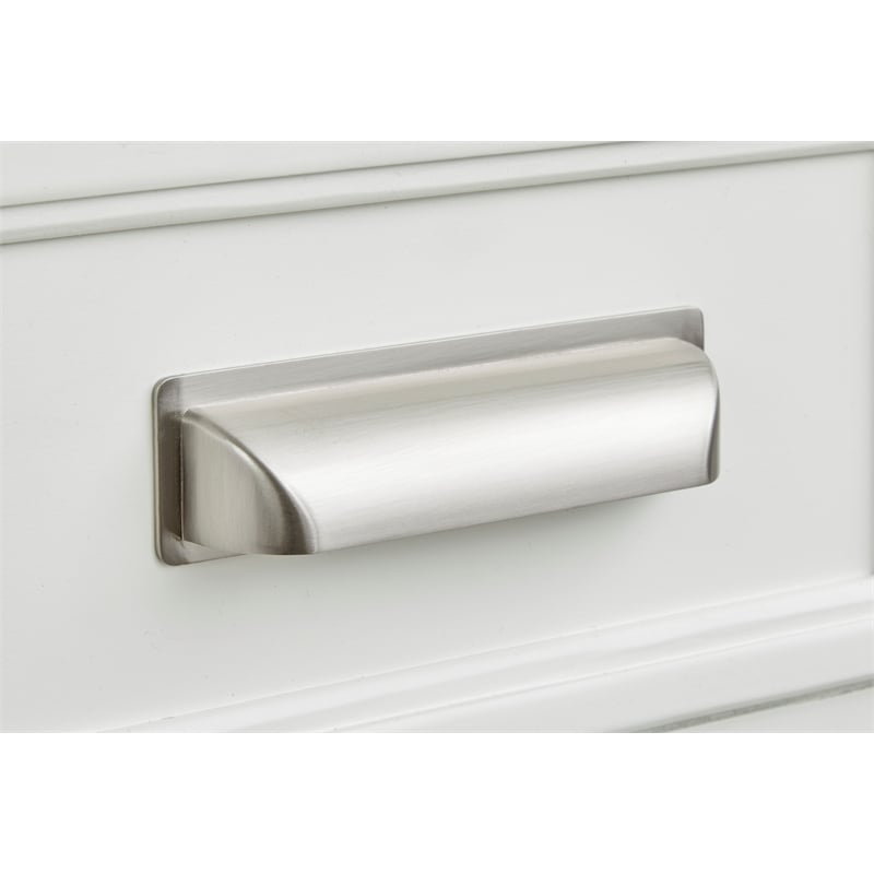 Bowery Hill White Dove 7-Drawer Dresser With Harbor Gray Mirror