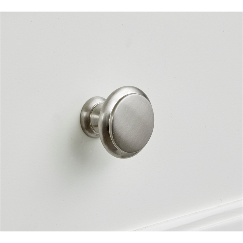 Bowery Hill White Dove 7-Drawer Dresser With Harbor Gray Mirror