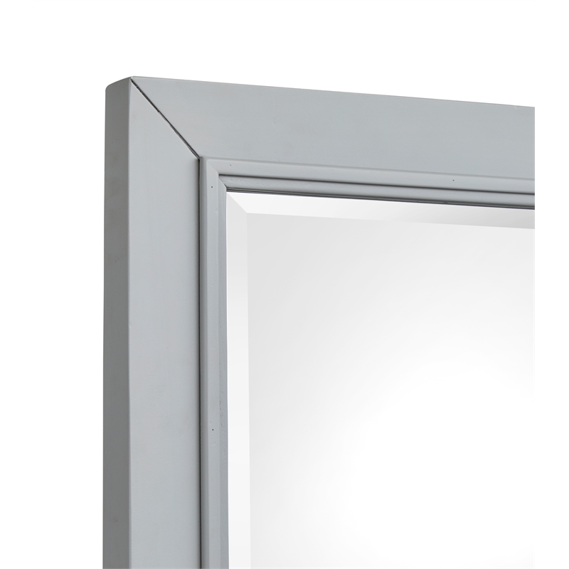 Bowery Hill White Dove 7-Drawer Dresser With Harbor Gray Mirror