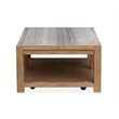 Bowery Hill Rectangular Cocktail Table in Sierra Brown With Casters
