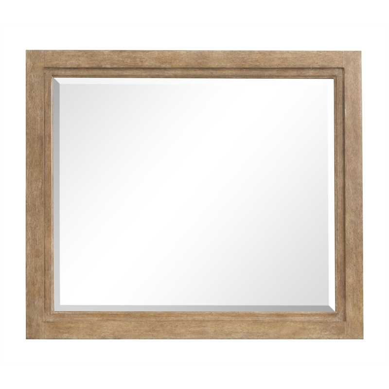 Bowery Hill Sierra Brown 6-Drawer Dresser With Landscape Mirror